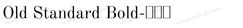 Old Standard Bold字体转换